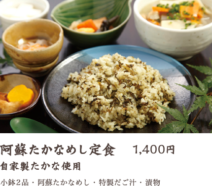 阿蘇たかなめし定食